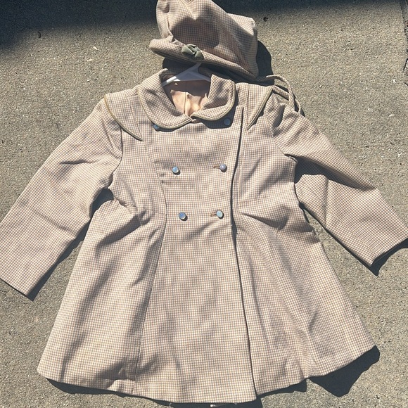 vintage Toddler Craft with the miracle Hem 3T toddler kid girls coat size 3 hat - Picture 4 of 16